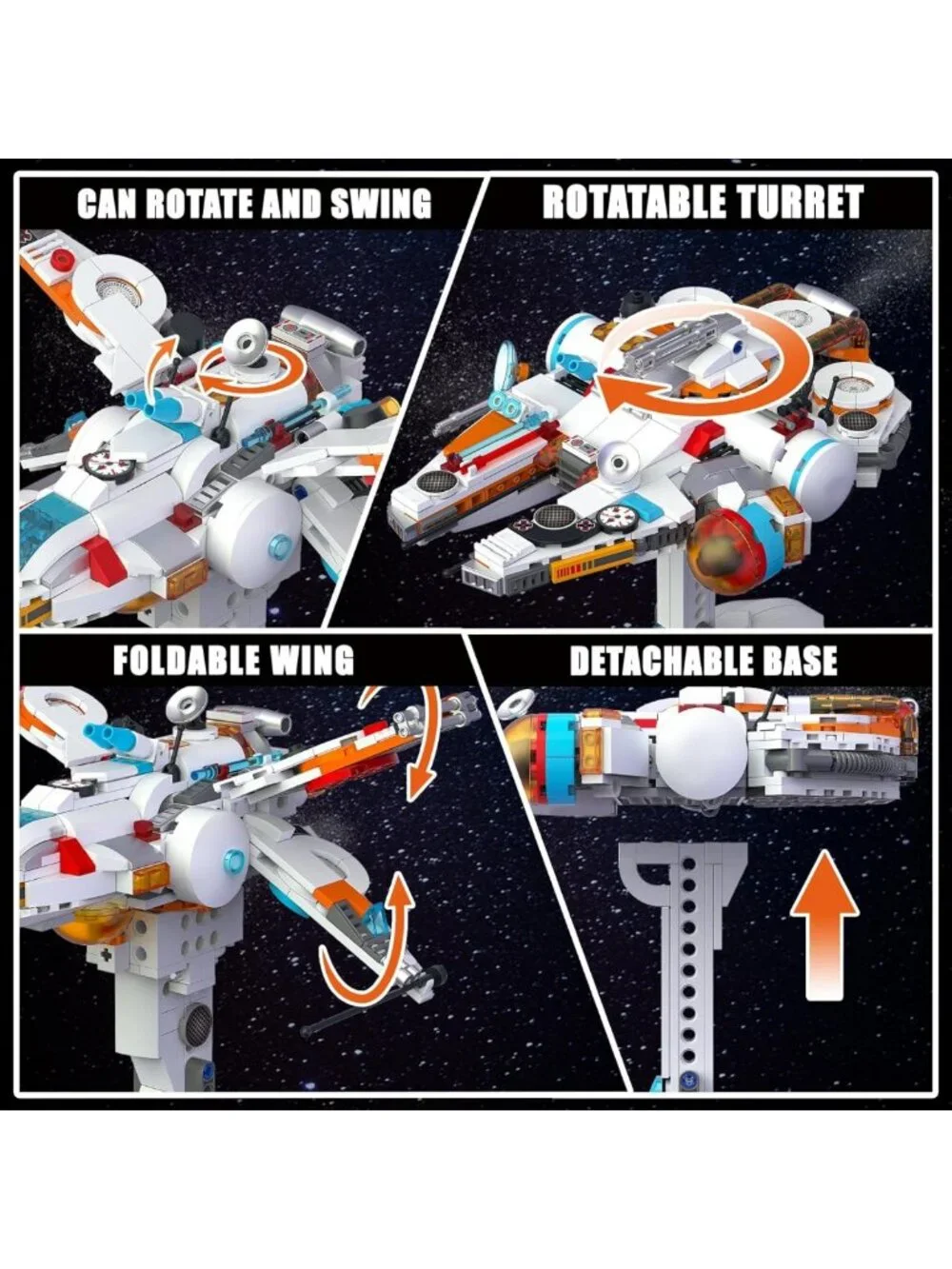 3-in-1 Space Vehicle Building Set | Creative STEM Toy for Kids 8+ | Drone
